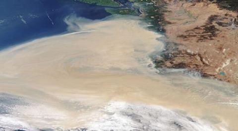 تصویر آژانس فضایی اروپا از آتش سوزی آمریكا